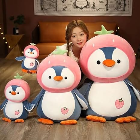 SCOOBA Baby Penguin Soft Toy 25 cm (Strawberry)